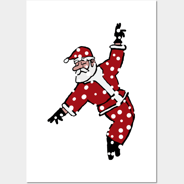 Dancing Santa 6 Wall Art by DaJellah